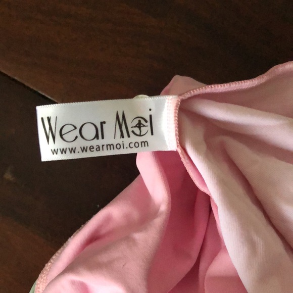 Wearmoi pink leotard with floral mesh - Picture 3 of 5